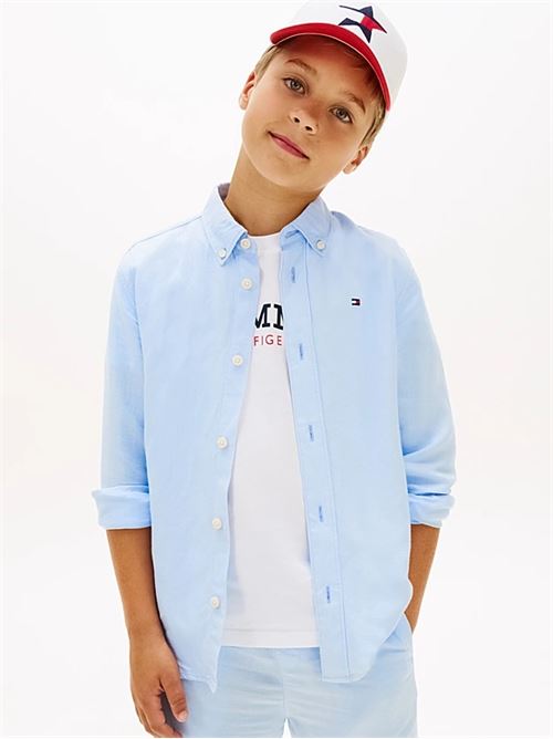 linen blend relaxed shirt ls TOMMY HILFIGER | KB0KB09550C3Q